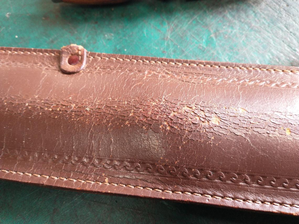 cracked and damaged leather before restoration